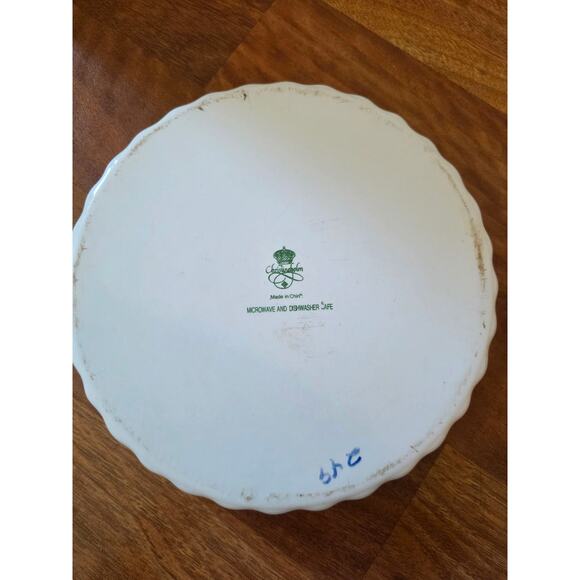 Rose Pattern Christineholm Quiche Pie Baking Dish 10" Micro Dishwash Safe - Picture 2 of 5